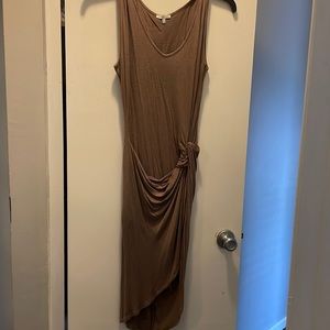Brown wrap dress
